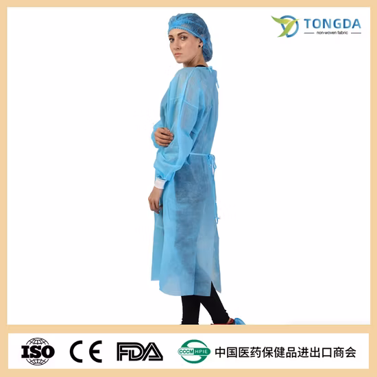 절연 절연 방문자 비 길쌈된 폴리프로필렌 위생 유동성 저항하는 처분할 수 있는 보호 가운